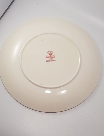 Mason's Ironstone White Burgundy 12.5" Plate Vintage GC