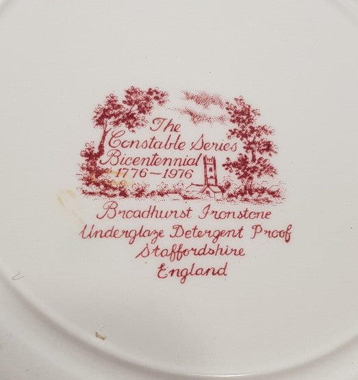 J Broadhurst Constable Series 9.5" Side Plate Pink White Vintage Excellent Condi