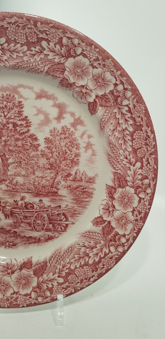 J Broadhurst Constable Series 9.5" Side Plate Pink White Vintage Excellent Condi