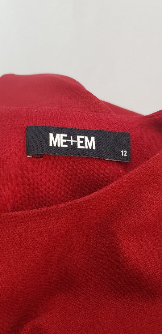 ME + EM Red Stretchy Heavy Dress Size 12 Excellent Condition