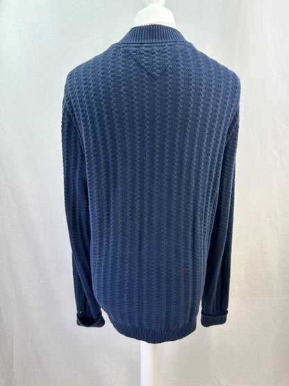 Tommy Hilfiger Navy Knitted Cardigan Size L VGC