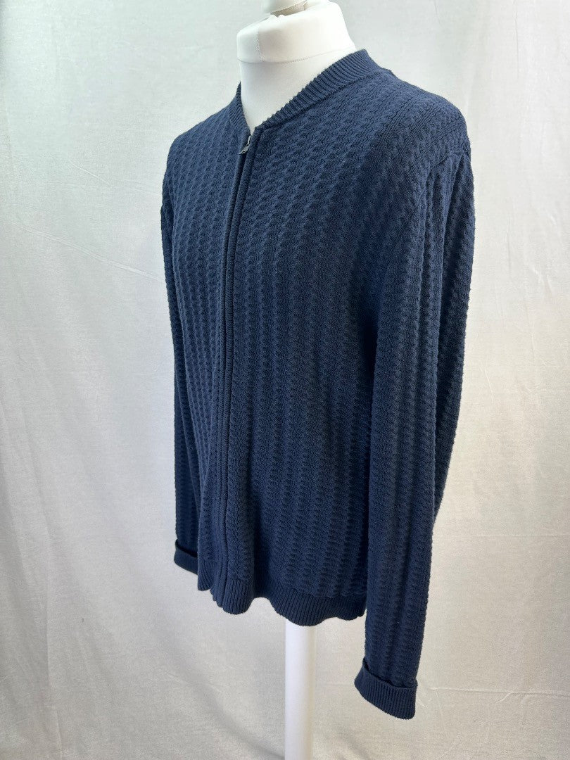 Tommy Hilfiger Navy Knitted Cardigan Size L VGC