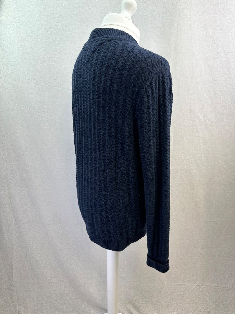 Tommy Hilfiger Navy Knitted Cardigan Size L VGC