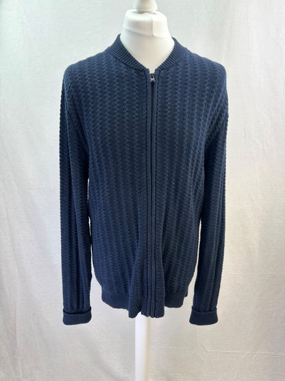 Tommy Hilfiger Navy Knitted Cardigan Size L VGC