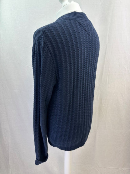 Tommy Hilfiger Navy Knitted Cardigan Size L VGC