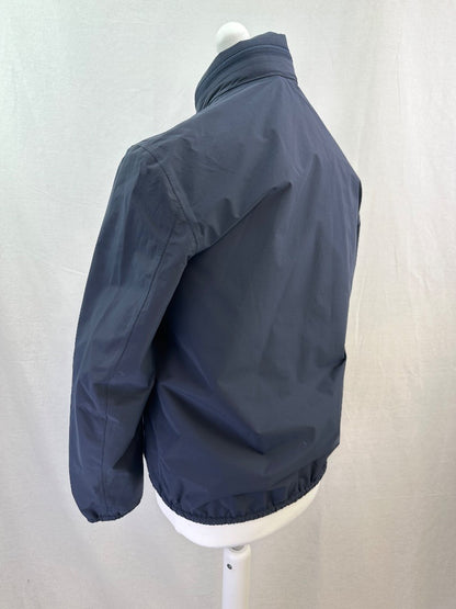 Barbour Navy Waterproof Jacket Pockets Hood Size S Excellent Condition