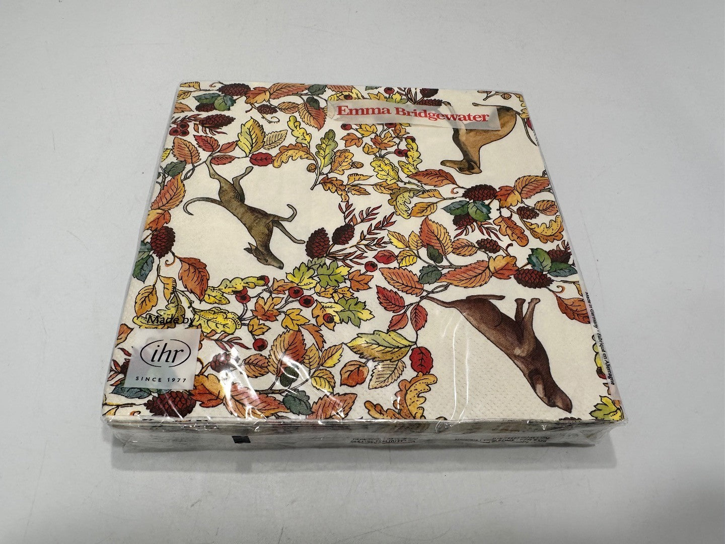 Emma Bridgewater Dogs in the Woods Cream IHR paper napkins 3 ply 33 cm 20 pk