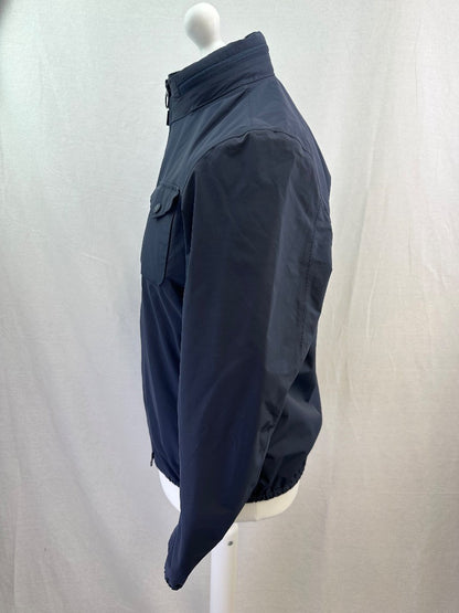 Barbour Navy Waterproof Jacket Pockets Hood Size S Excellent Condition