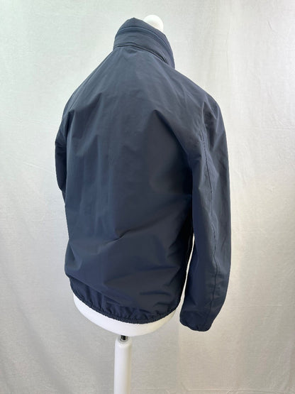 Barbour Navy Waterproof Jacket Pockets Hood Size S Excellent Condition