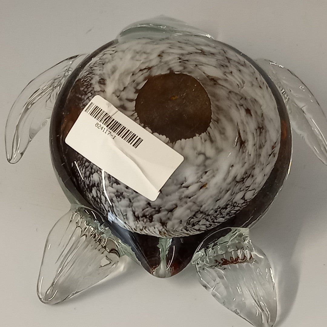 Sea Turtle - Murino Style Hand Blown Glass Paperweight