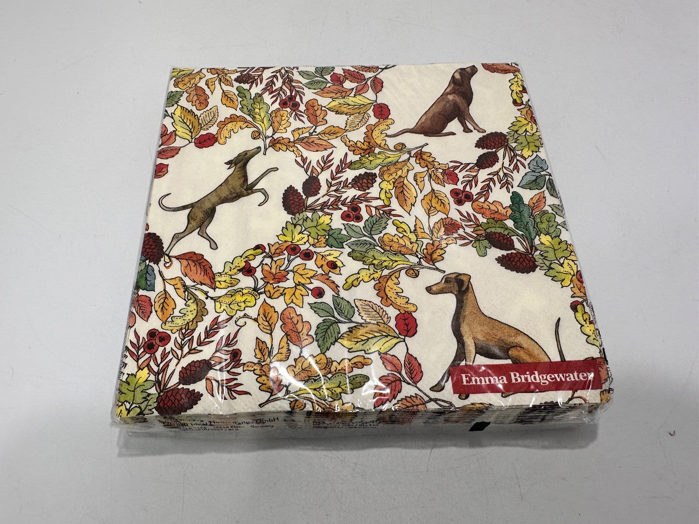 Emma Bridgewater Dogs in the Woods Cream IHR paper napkins 3 ply 33 cm 20 pk