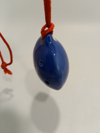 Langley Ceramic Pendant Ocarina in D - 6 Hole Vintage Wind Instrument