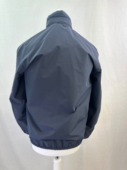 Barbour Navy Waterproof Jacket Pockets Hood Size S Excellent Condition