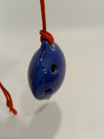 Langley Ceramic Pendant Ocarina in D - 6 Hole Vintage Wind Instrument