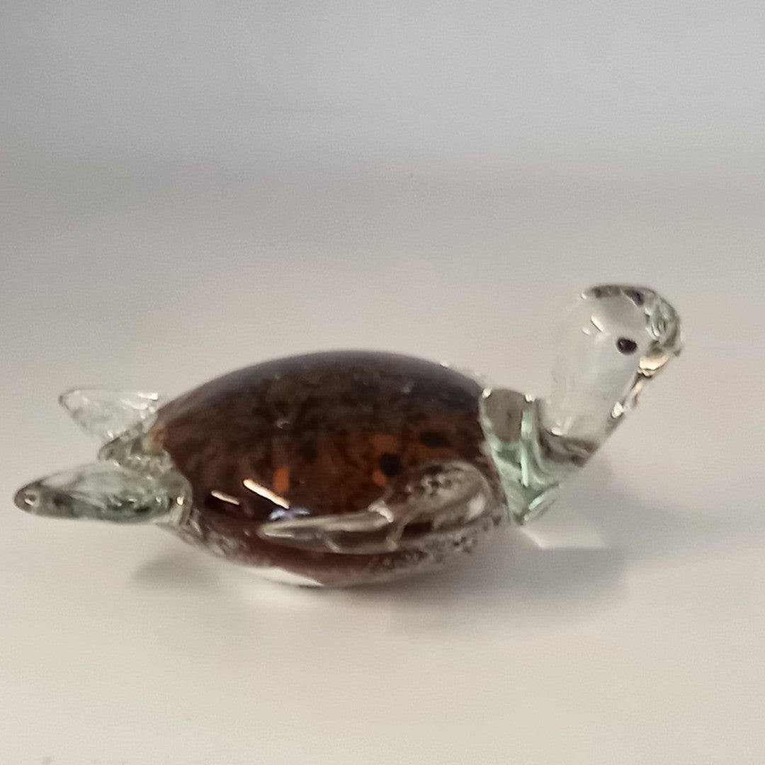 Sea Turtle - Murino Style Hand Blown Glass Paperweight