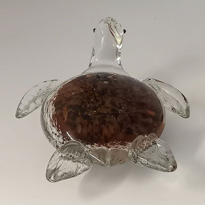 Sea Turtle - Murino Style Hand Blown Glass Paperweight