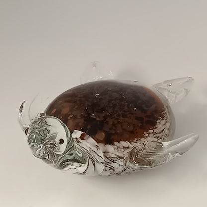 Sea Turtle - Murino Style Hand Blown Glass Paperweight