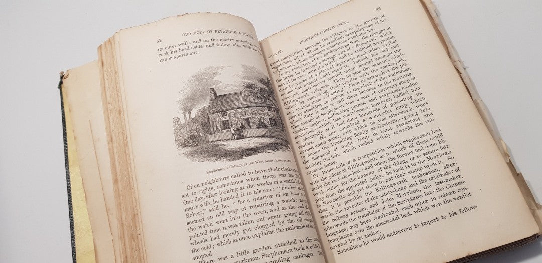 Story Of The Life Of George Stephenson Railway Engineer By Samuel Smiles Hardback Vintage/Rare 1860