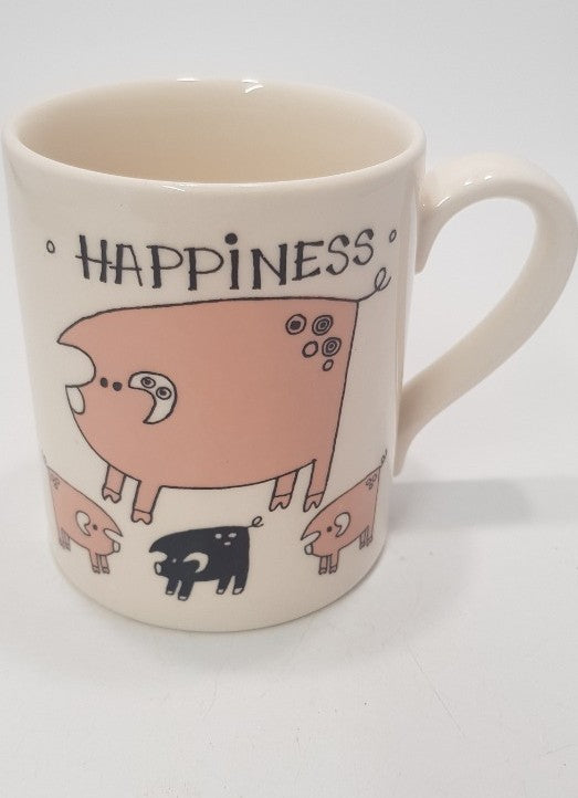 McLaggen Smith Mug  Pigs Happiness is a small family - Limited edition VGC