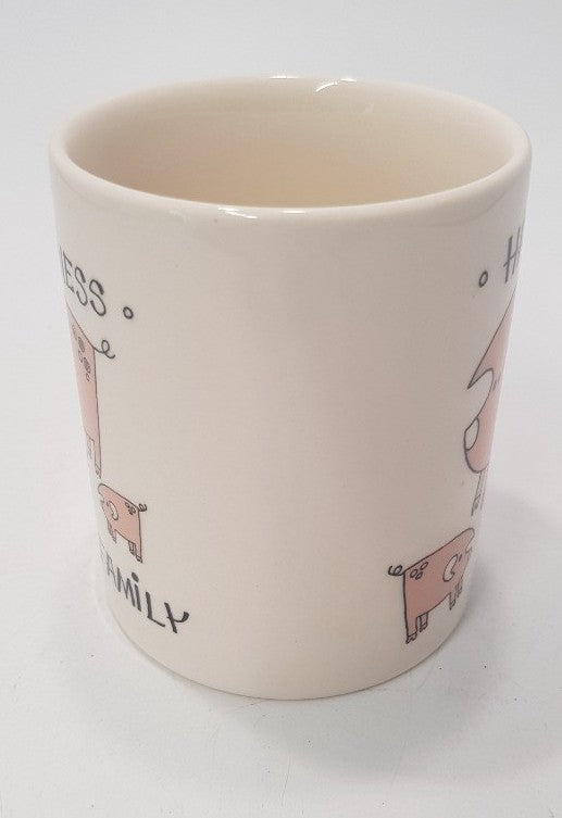 McLaggen Smith Mug  Pigs Happiness is a small family - Limited edition VGC