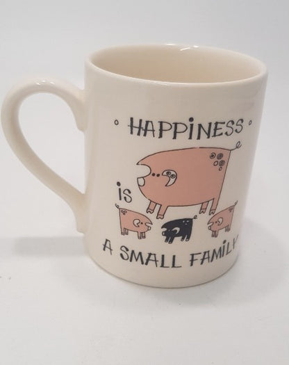 McLaggen Smith Mug  Pigs Happiness is a small family - Limited edition VGC