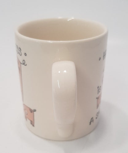 McLaggen Smith Mug  Pigs Happiness is a small family - Limited edition VGC