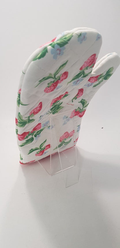 Cath Kidston White Pink Floral Oven Glove BNWT