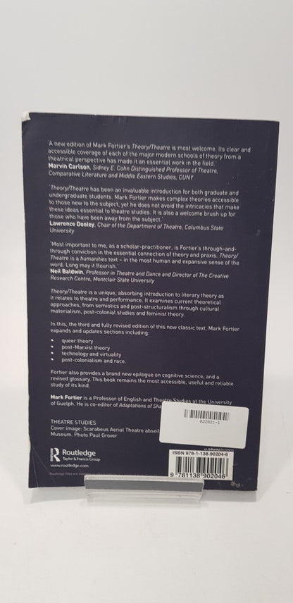 theory/theatre an introduction by Mark Fortier Paperback GC