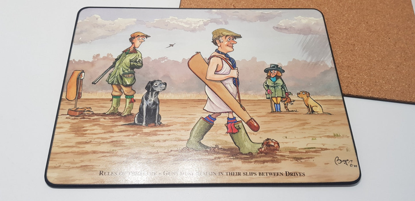 Bryn Parry Studio Rules Of The Game Table Placemats x6 Excellent Condition Vintage/Rare