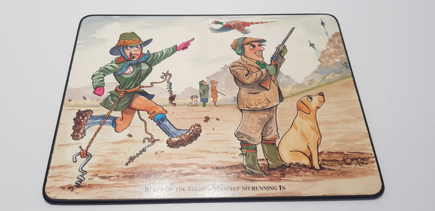 Bryn Parry Studio Rules Of The Game Table Placemats x6 Excellent Condition Vintage/Rare