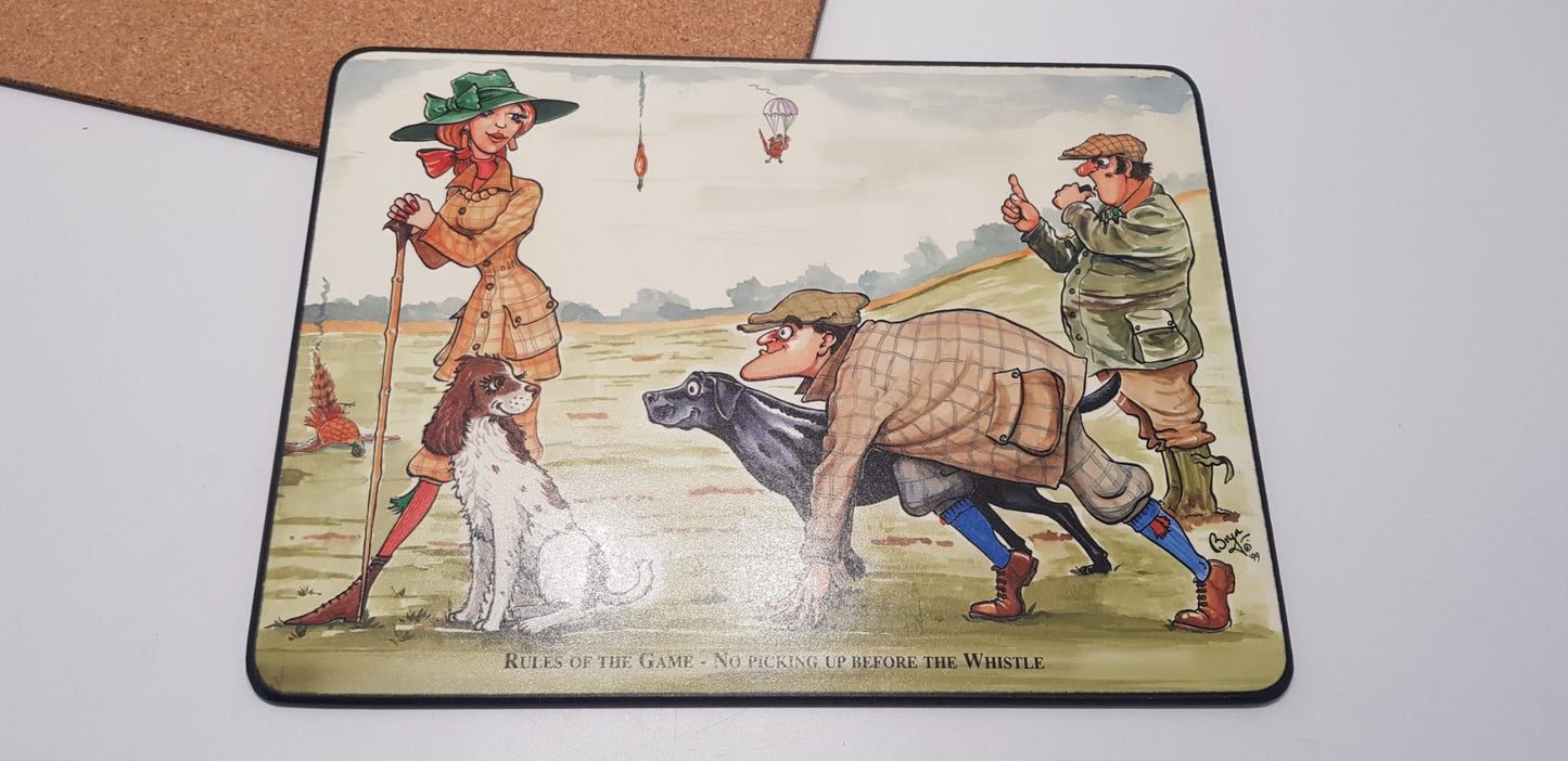 Bryn Parry Studio Rules Of The Game Table Placemats x6 Excellent Condition Vintage/Rare