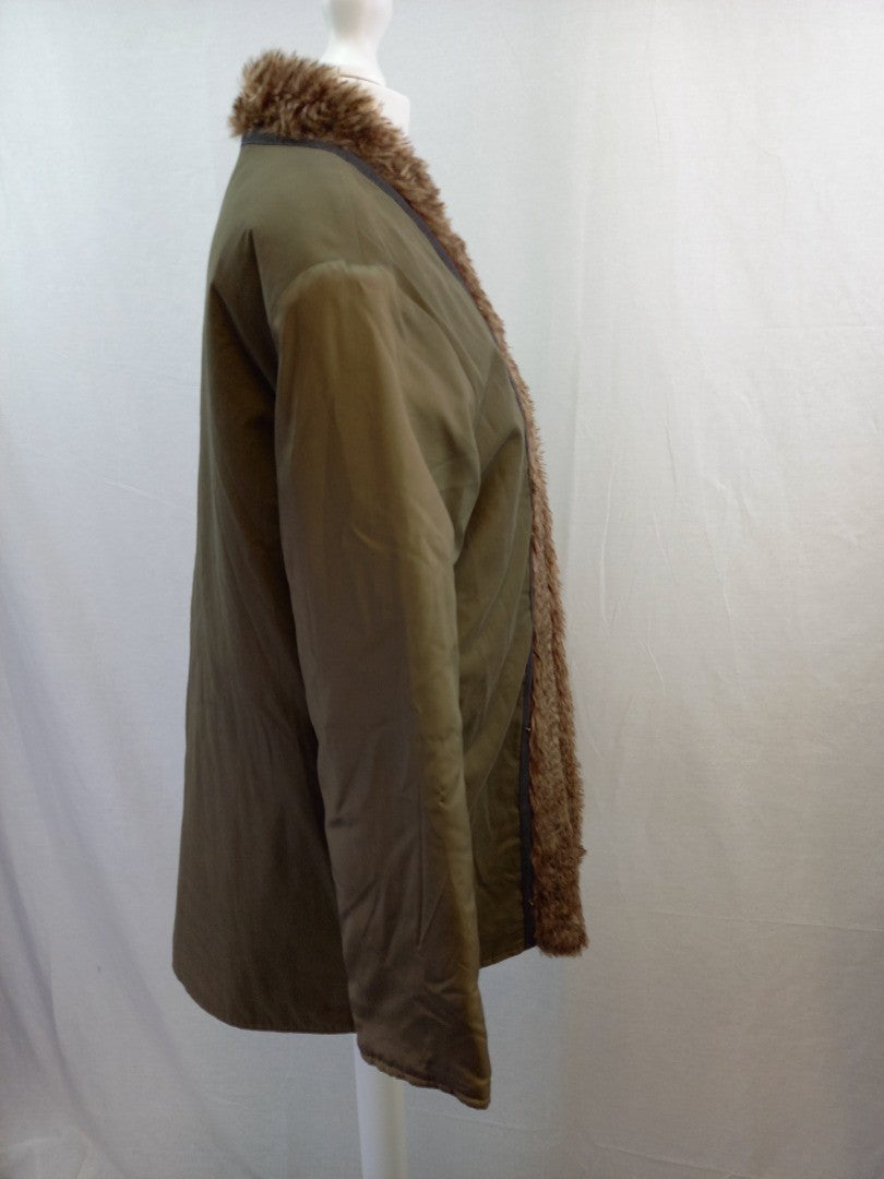 Wrap London Ladies Khaki Parka Lining / Undercoat Faux Fur - Size UK 8