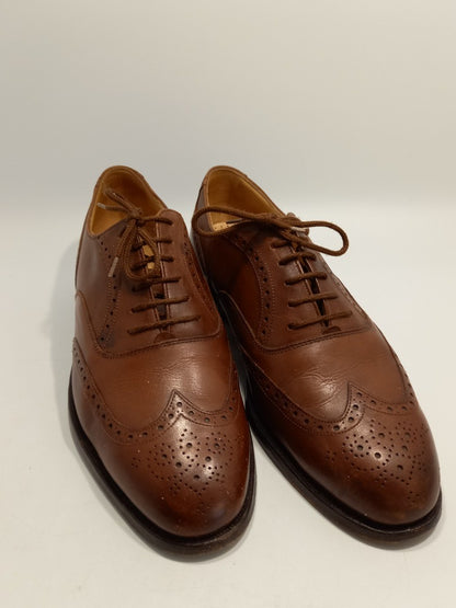 Grenson Feathermaster Brown Oxford Leather Brogues Mens - Size 9 / G