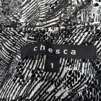 Chesca Dress in Black & White - 1/2 Sleeves - Size 1 (UK Size 12- 14)