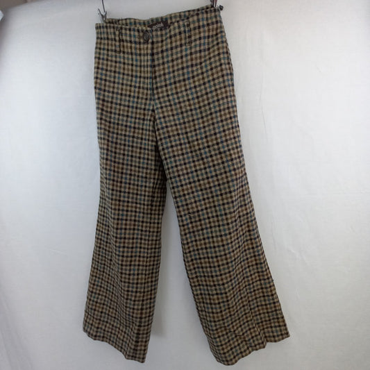 Moloh Ladies 100% Wool Trousers - in Fawn /Brown/Green Tweed - UK Size 10