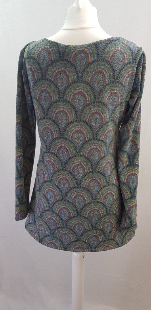 Lily & Me Thick Long Multicolour Top Tunic Size 10 BNWT