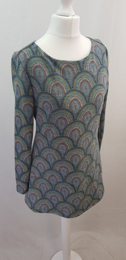 Lily & Me Thick Long Multicolour Top Tunic Size 10 BNWT