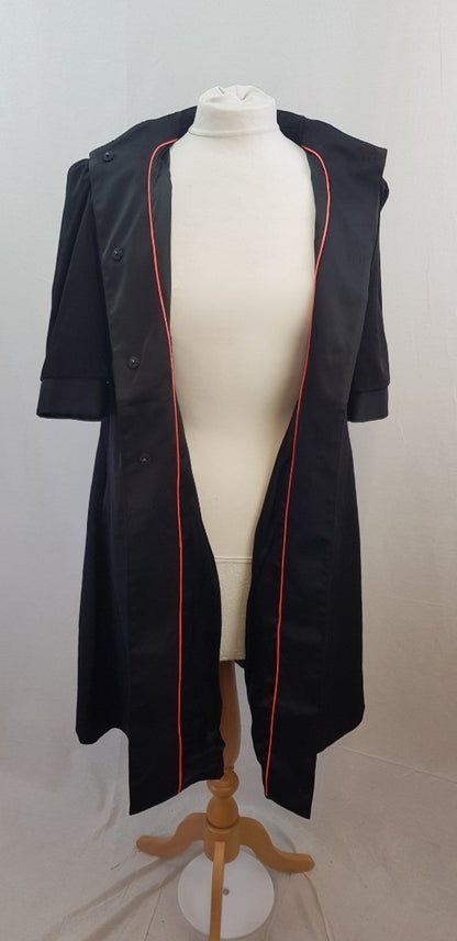 Malene Birger Black Satin Knee Length Coat Evening Size 8/10 Excellent Condition