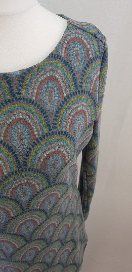 Lily & Me Thick Long Multicolour Top Tunic Size 10 BNWT