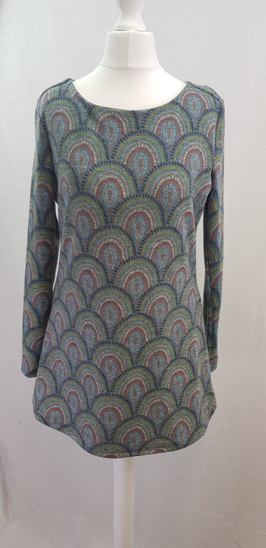 Lily & Me Thick Long Multicolour Top Tunic Size 10 BNWT