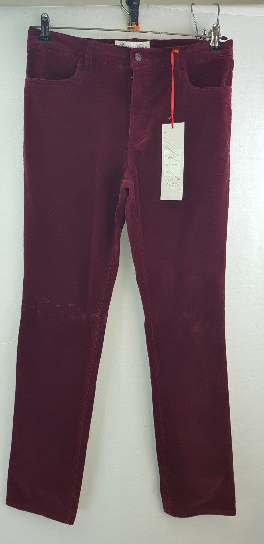 Amazing Woman Claret Red Velvet Jeans Size 14 BNWT