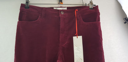 Amazing Woman Claret Red Velvet Jeans Size 14 BNWT