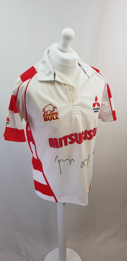 Gloucester Rugby Shirt Raging Bull Signed Size S Vintage VGC