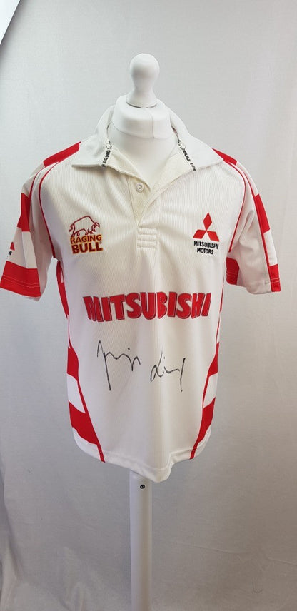 Gloucester Rugby Shirt Raging Bull Signed Size S Vintage VGC