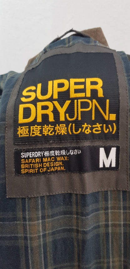 Superdry Brown Safari Mac Wax Coat Size M UK 10/12 VGC