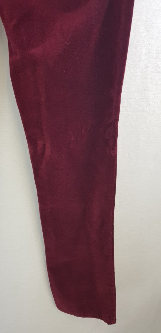 Amazing Woman Claret Red Velvet Jeans Size 14 BNWT