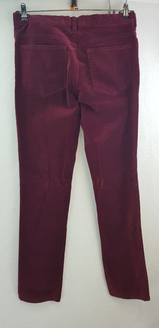 Amazing Woman Claret Red Velvet Jeans Size 14 BNWT