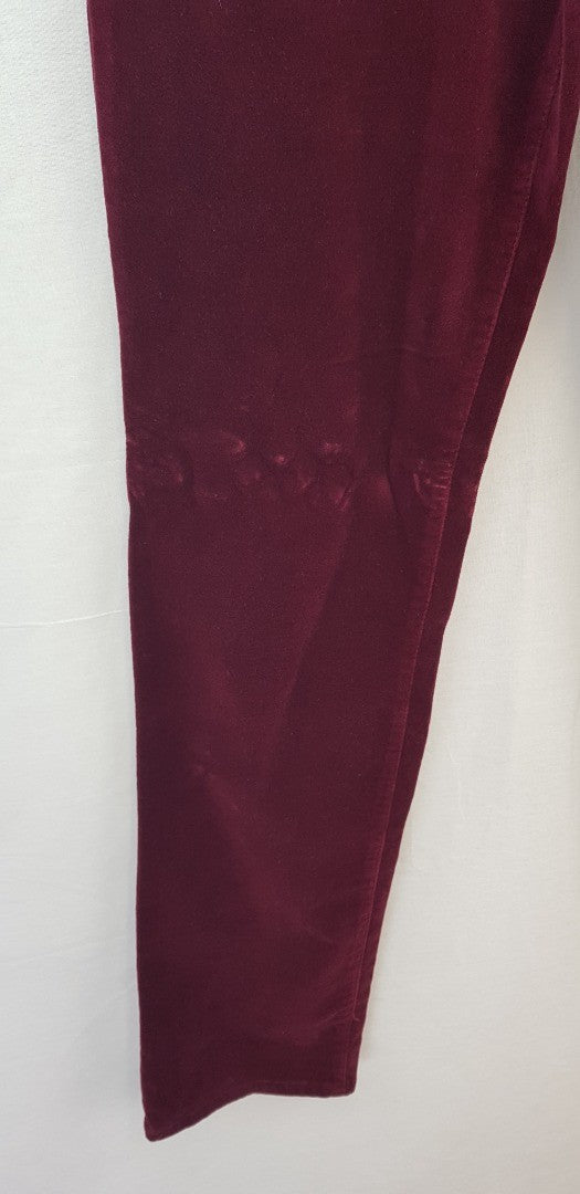 Amazing Woman Claret Red Velvet Jeans Size 14 BNWT