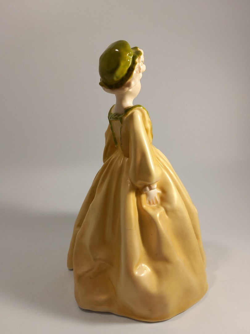 Royal Worcester Grandmothers Dress Fine Bone China Yellow & Green Figure