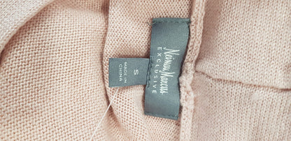 Neiman Marcus Pale Pink Silk Cashmere Short Sleeve Jumper Size S BNWT